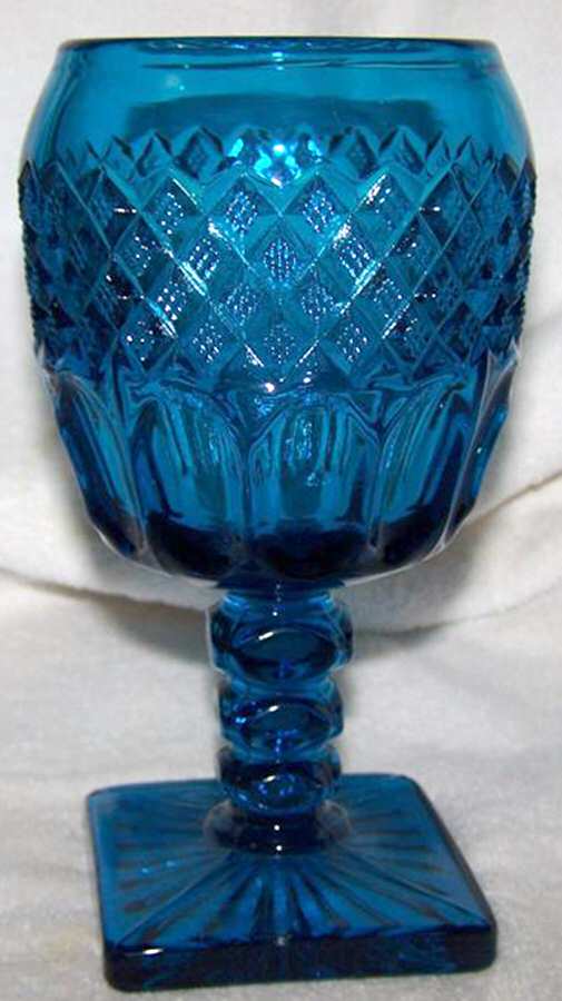 Waterford Blue (Bermuda) Water Goblet by Westmoreland-1