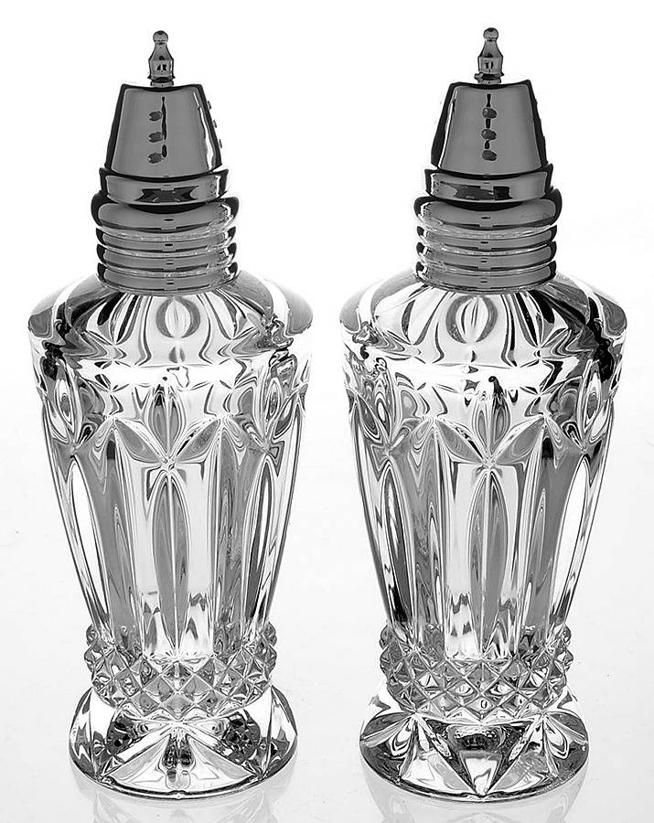 Giftware (Marquis Line) Shaker Set w/Metal Lids by Waterford Crystal-1