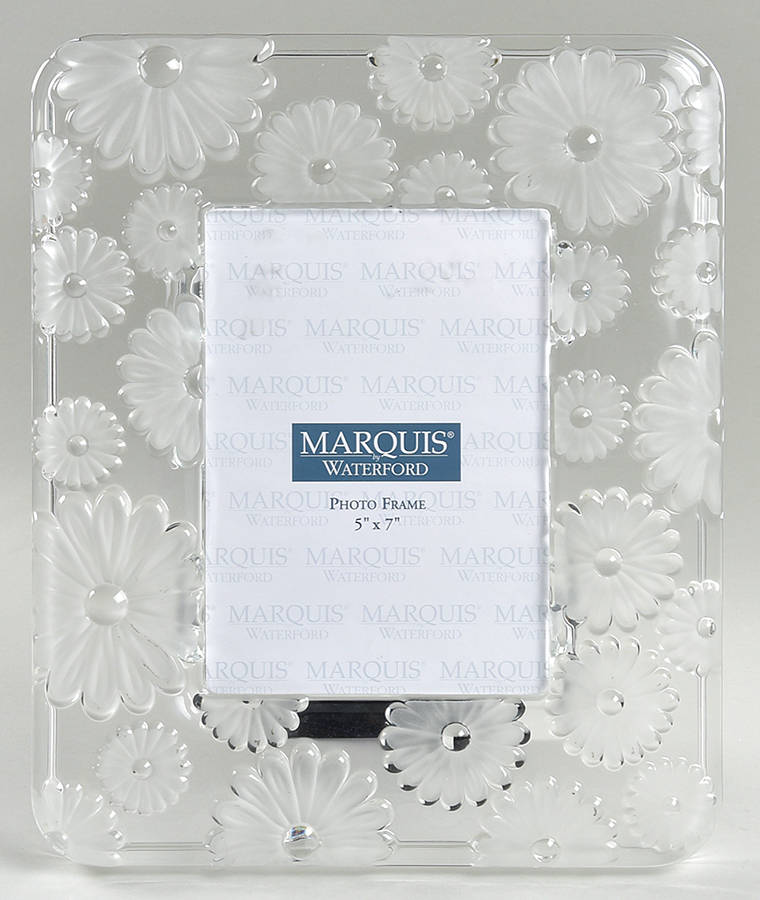 Giftware (Marquis Line) Frame-Holds 5" X 7" Photo by Waterford Crystal-1