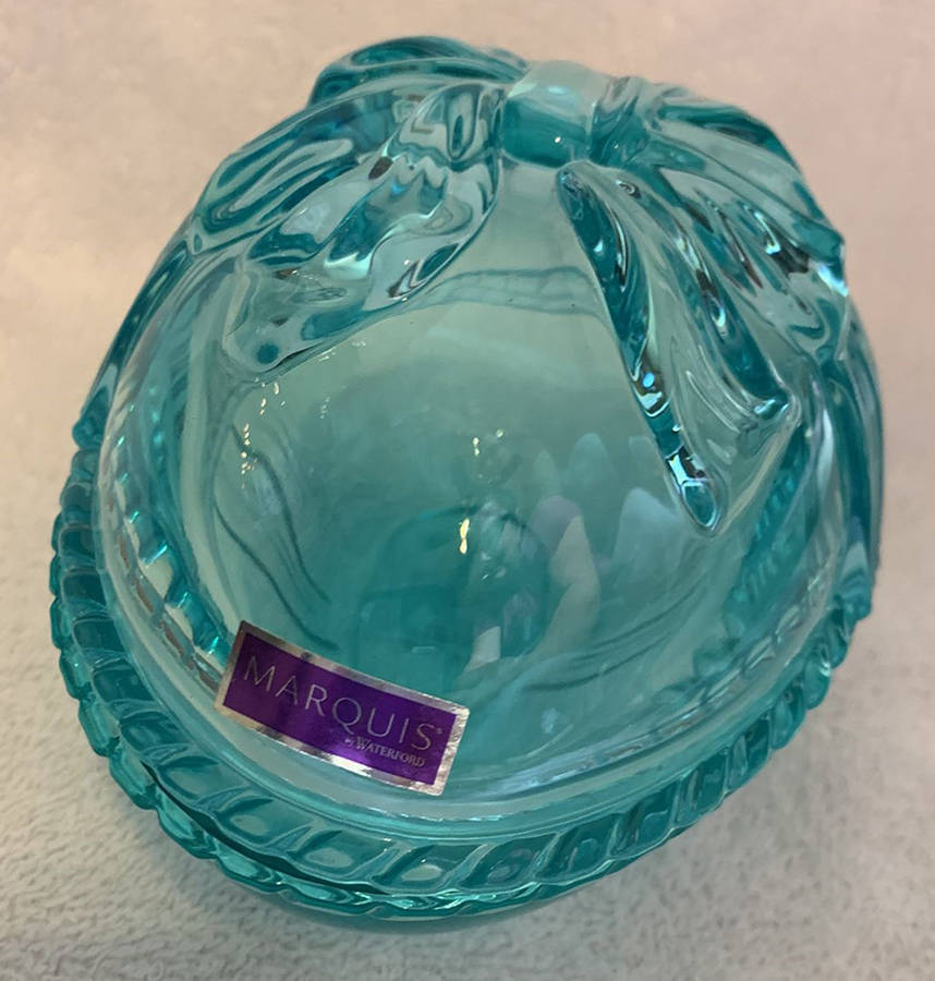 Giftware (Marquis Line) Small Egg Box & Lid by Waterford Crystal-1