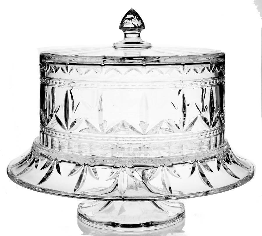 Giftware (Marquis Line) 3-1 Convertible Cake Stand, Dome & Punch Bowl by Waterford Crystal-1