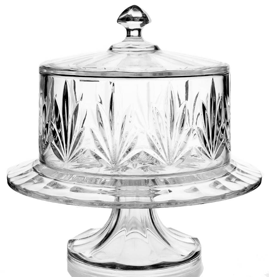 Giftware (Marquis Line) (4 in 1) Cake Set (Lid and Stand no Plate) by Waterford Crystal-1