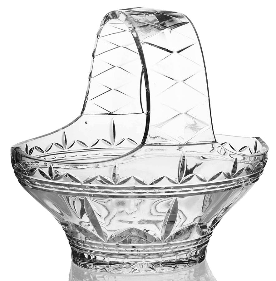 Giftware (Marquis Line) 9" Handled Basket by Waterford Crystal-1