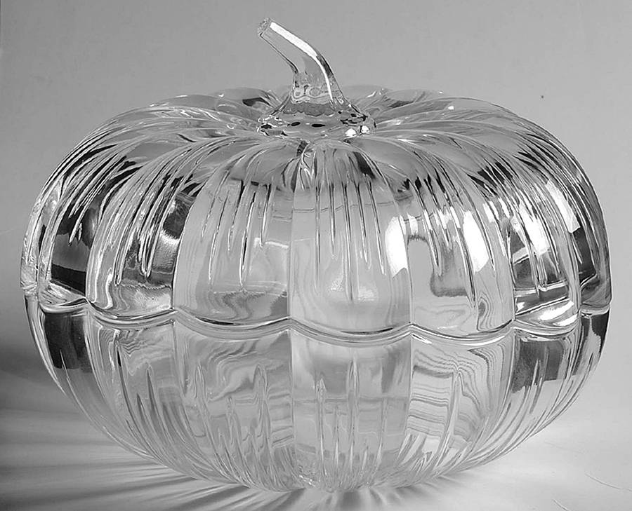 Giftware (Marquis Line) Pumpkin Candy Jar & Lid by Waterford Crystal-1