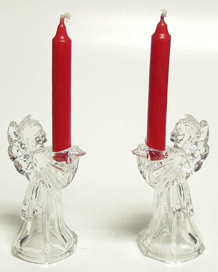 Giftware (Marquis Line) (Set of 2) Clear Angel Candleholder by Waterford Crystal-1