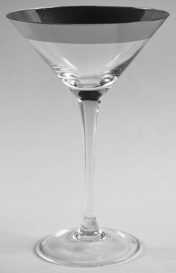 Silver Banded Martini Glass by Williams-Sonoma-1
