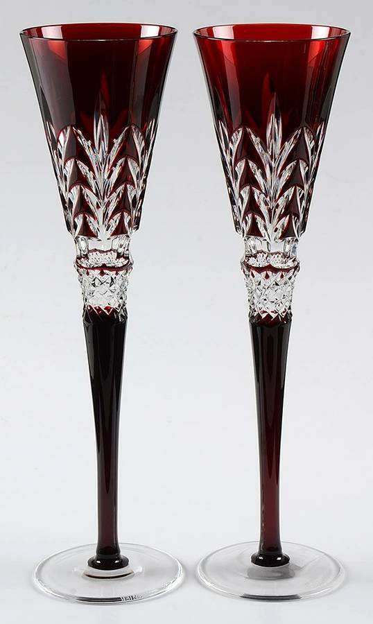 Times Square Greatest Gifts Collection (Set of 2) Ruby Fluted Champagne by Waterford Crystal-1
