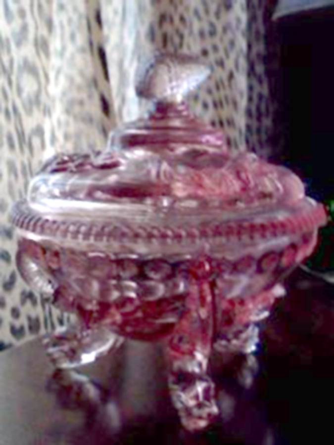 Argonaut Shell Pink (Transparent) Candy Box & Lid by Westmoreland-1