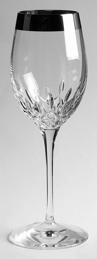 Lismore Essence Platinum (Thick Band) White Wine by Waterford Crystal-1