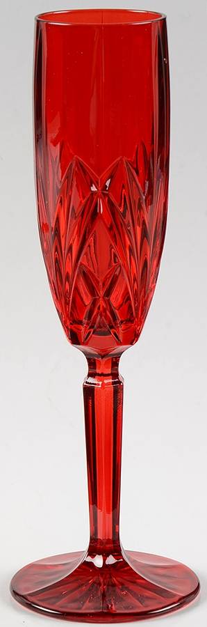 Brookside Red Fluted Champagne by Waterford Crystal-1
