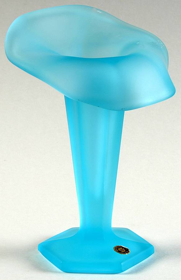 Colonial Light Blue Mist Jack in the Pulpit Vase by Westmoreland-1