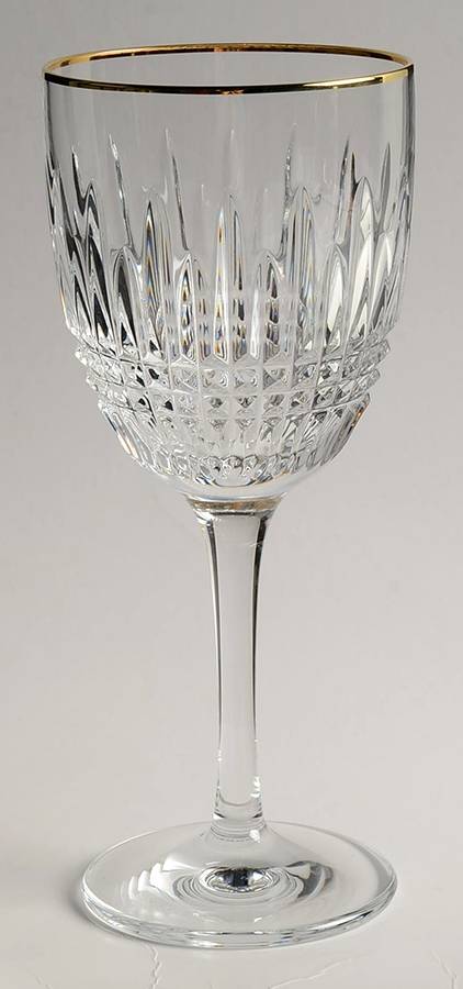 Lismore Diamond Gold Wine Glass by Waterford Crystal-1