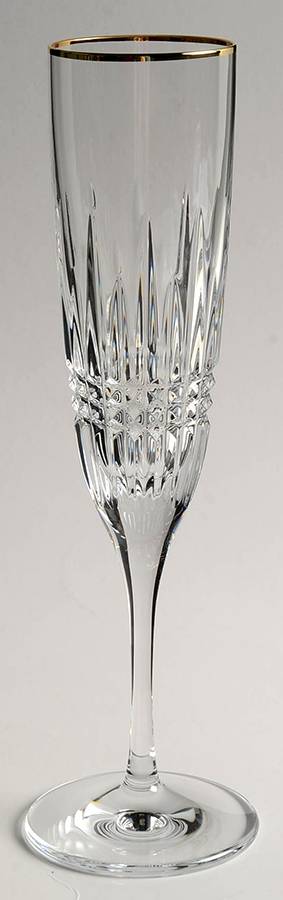 Lismore Diamond Gold Fluted Champagne by Waterford Crystal-1