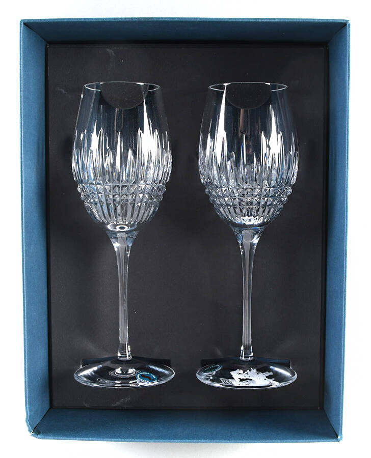 Lismore Diamond Essence Wine - Set of 2 Gift Boxed by Waterford Crystal-1