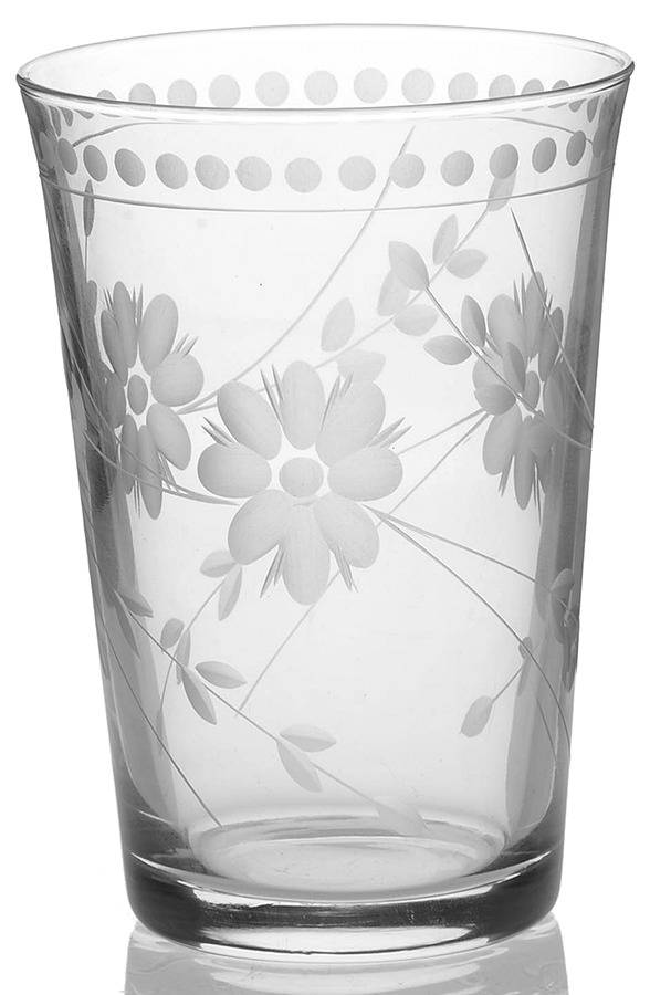 Vintage Etched Tall Flat Tumbler by Williams-Sonoma-1