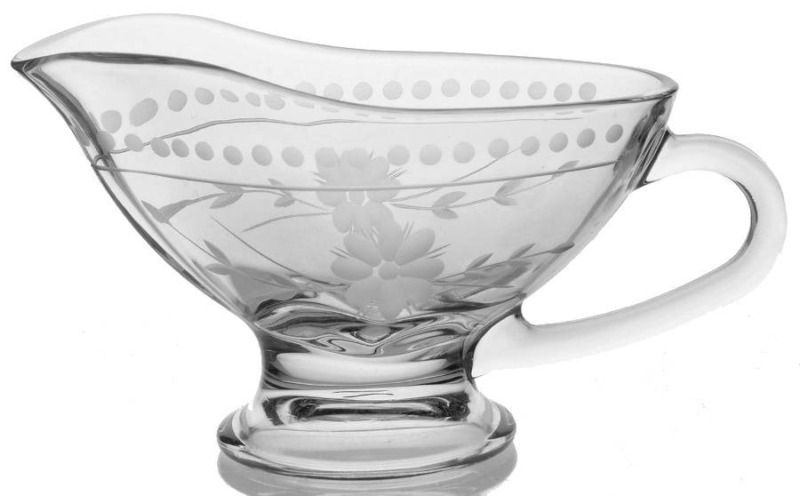 Vintage Etched Gravy Boat by Williams-Sonoma-1