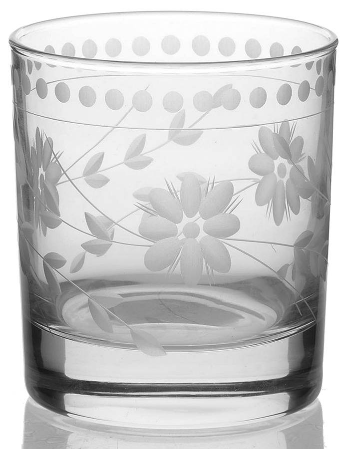 Vintage Etched Double Old Fashioned by Williams-Sonoma-1