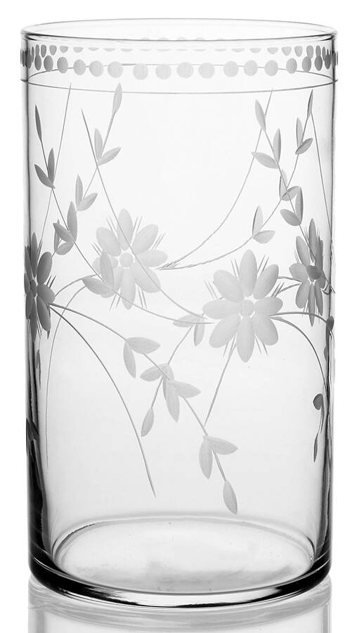 Vintage Etched 7" Flower Vase by Williams-Sonoma-1