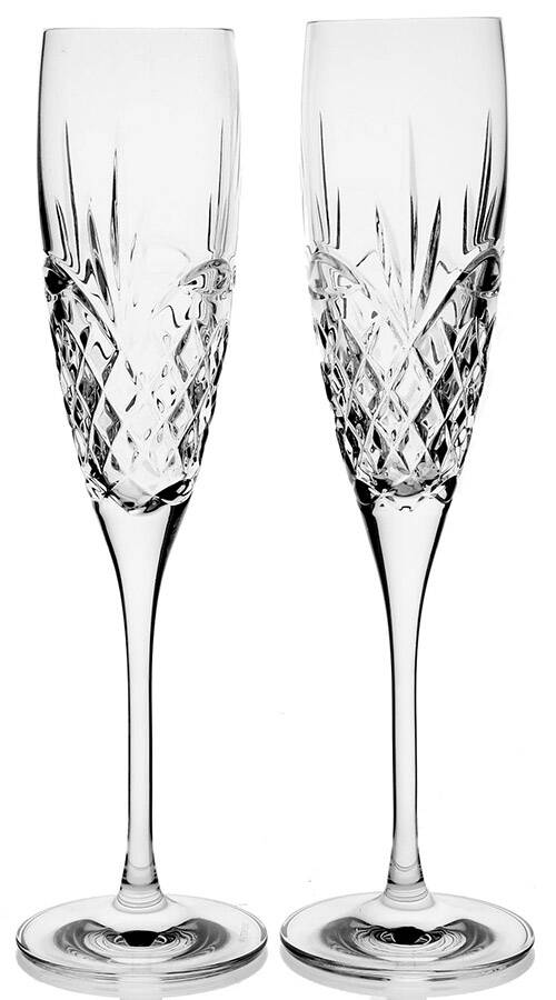 Love Flutes (Set of 2) Fluted Champagne by Waterford Crystal-1