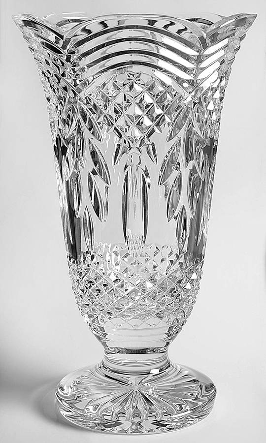 Four Seasons 12" Straight Vase by Waterford Crystal-1