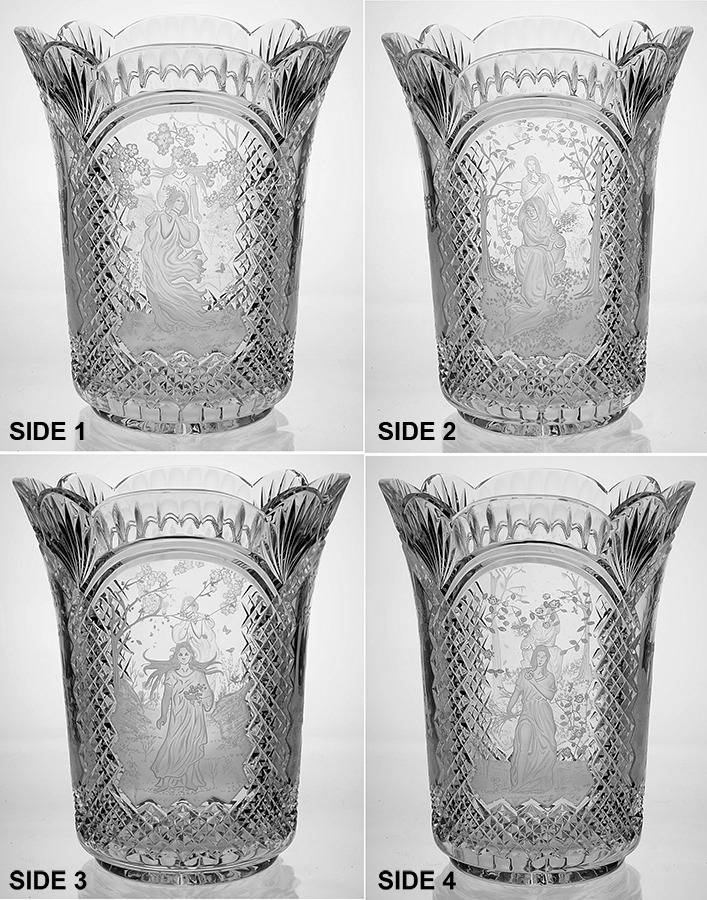 Four Seasons 11" Flower Vase by Waterford Crystal-1
