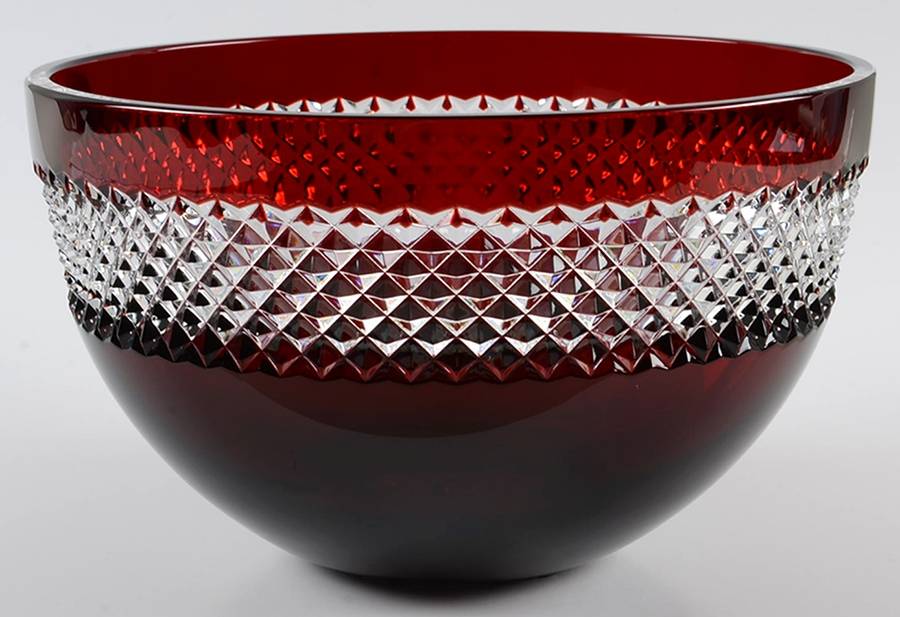 Red Cut 8" Round Bowl by Waterford Crystal-1