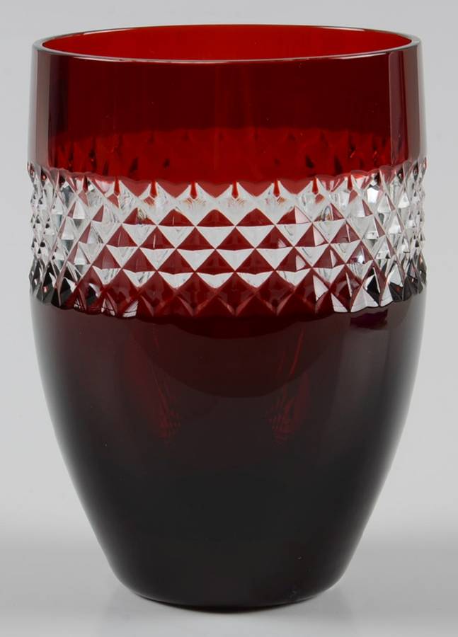 Red Cut Flat Tumbler by Waterford Crystal-1