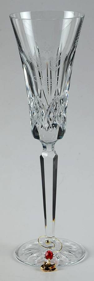 Lismore Twelve Days of Christmas (Boxed) Fluted Champagne & Charm by Waterford Crystal-1