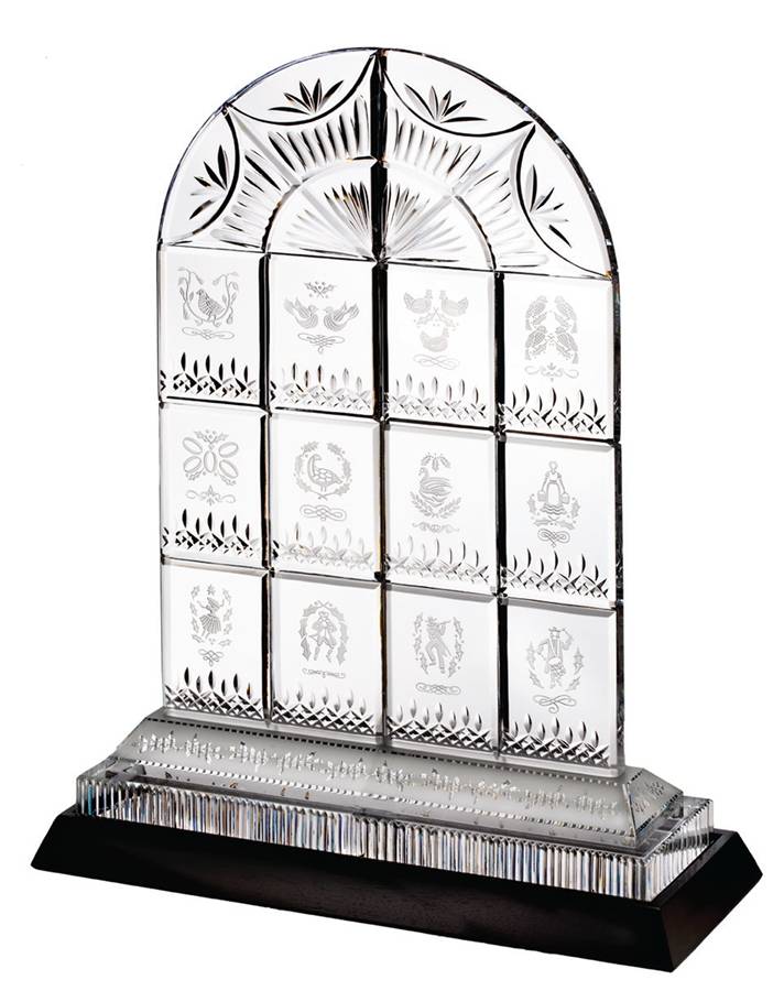 Lismore Twelve Days of Christmas Desk Calendar by Waterford Crystal-1