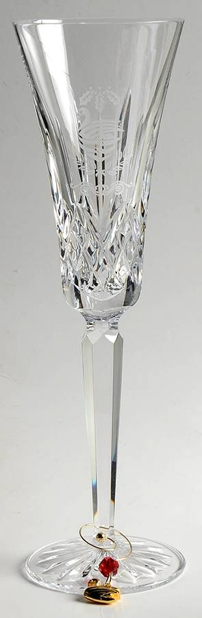 Lismore Twelve Days of Christmas (Boxed) Fluted Champagne & Charm by Waterford Crystal-1