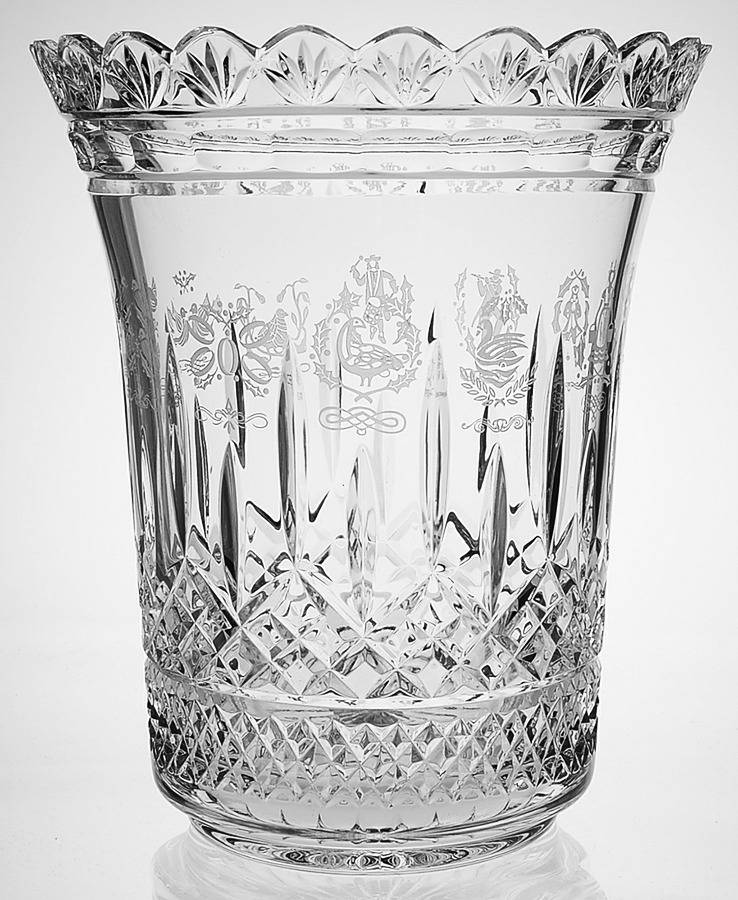 Lismore Twelve Days of Christmas 11" Flower Vase by Waterford Crystal-1