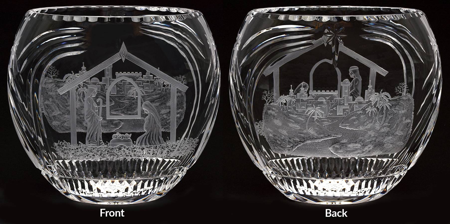 House of Waterford Christmas Decor 12" Oval Vase by Waterford Crystal-1