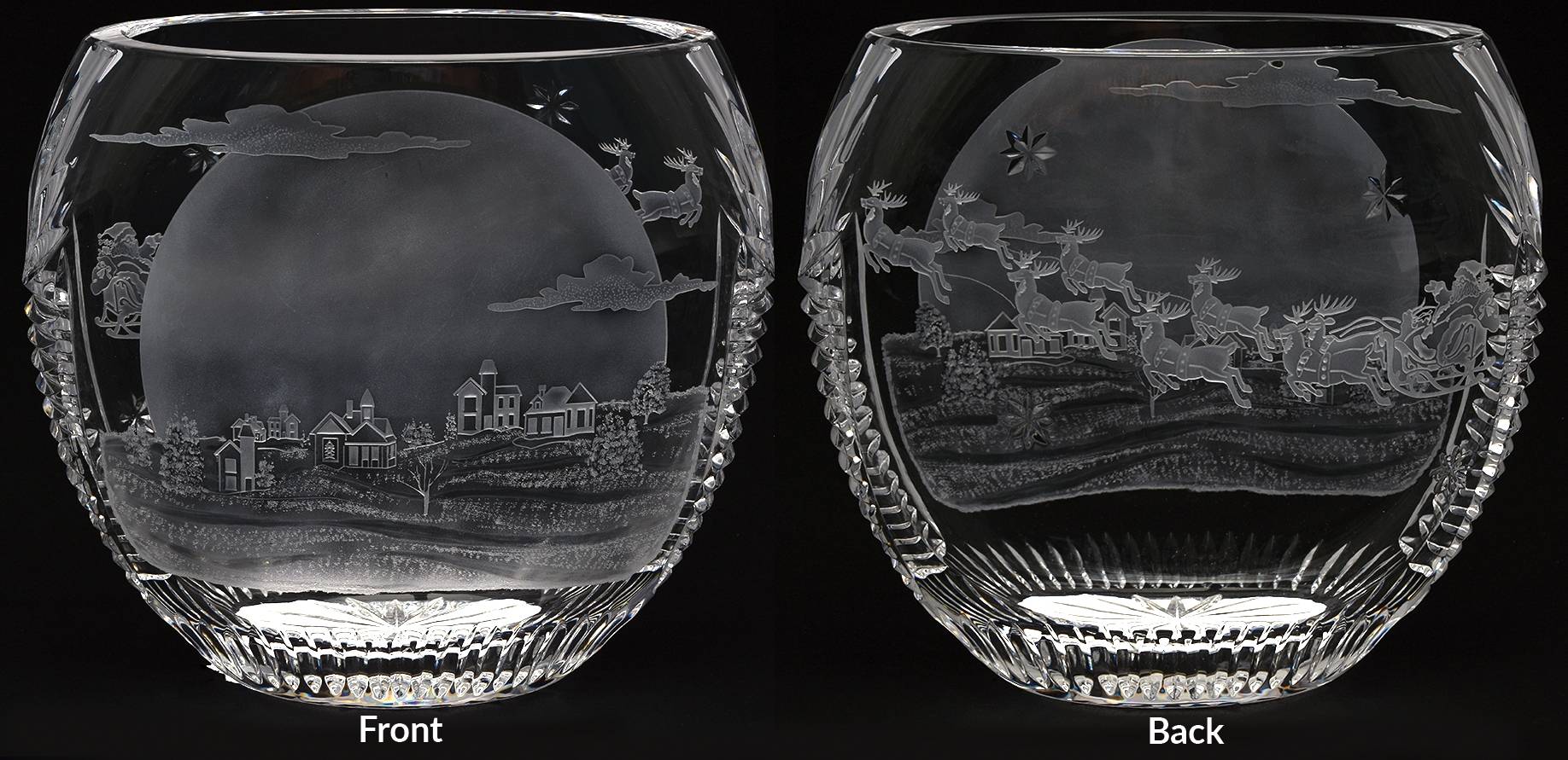 House of Waterford Christmas Decor 12" Oval Vase by Waterford Crystal-1
