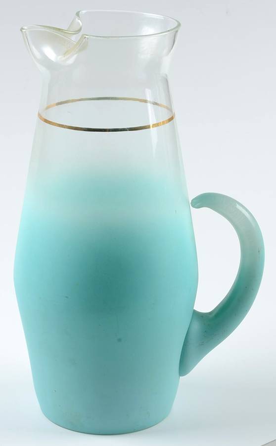 Blendo Turquoise 80 Oz Pitcher by West Virginia Glass Specialty-1
