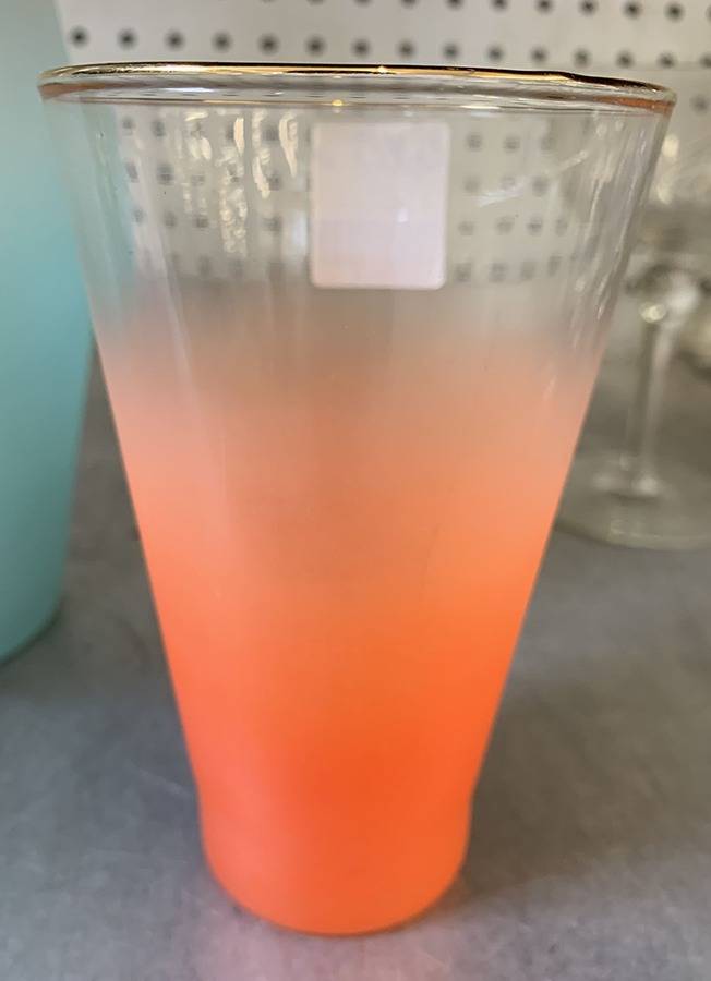 Blendo Orange Flat Tumbler by West Virginia Glass Specialty-1