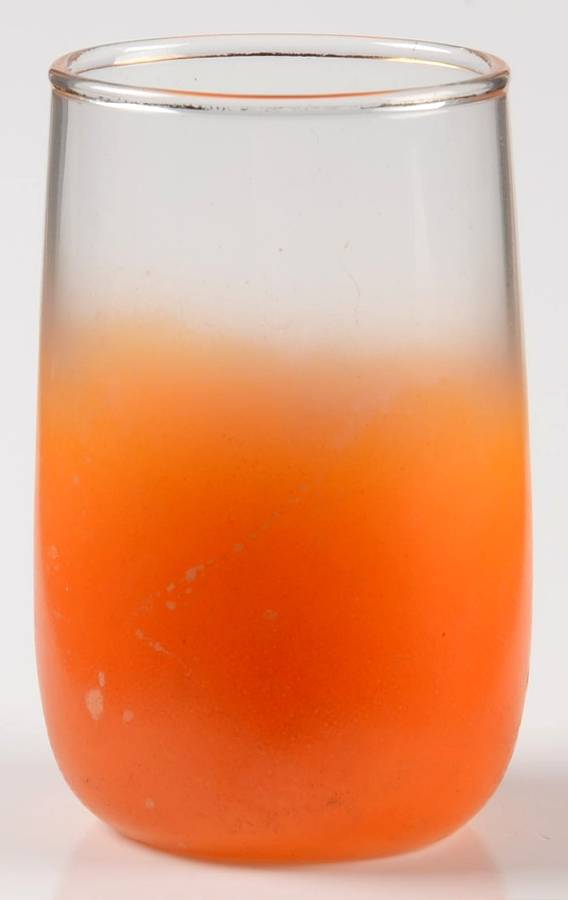 Blendo Orange 5 Oz Flat Tumbler by West Virginia Glass Specialty-1