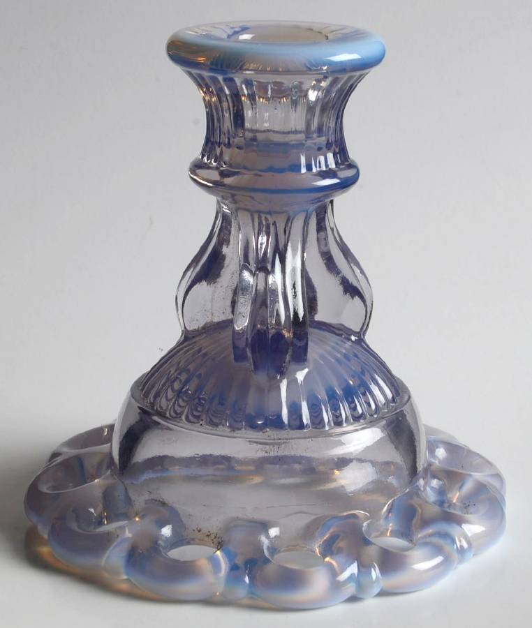 Doric Lilac Opalescent Single Light Candlestick by Westmoreland-1