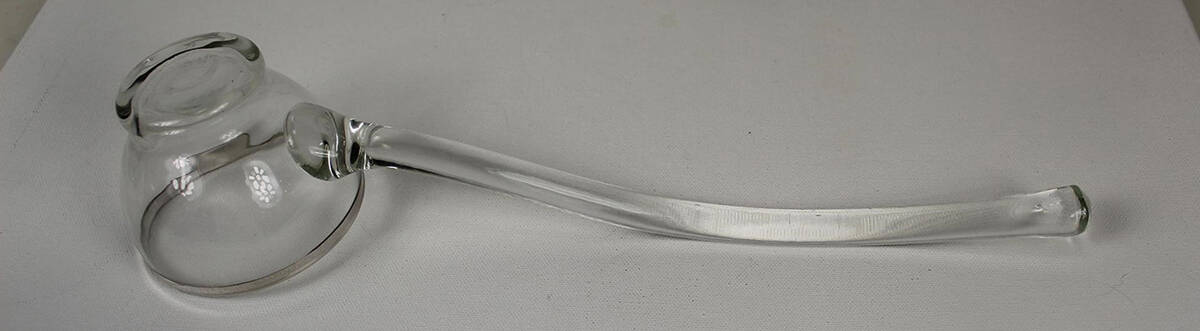 205-Platinum Band Punch Ladle by West Virginia Glass Specialty-1