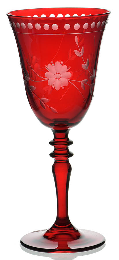 Garnet Vintage Etched Wine Glass by Williams-Sonoma-1