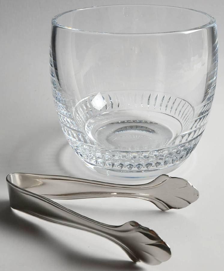 Ashton Lane Ice Bucket with Tongs by Waterford Crystal-1