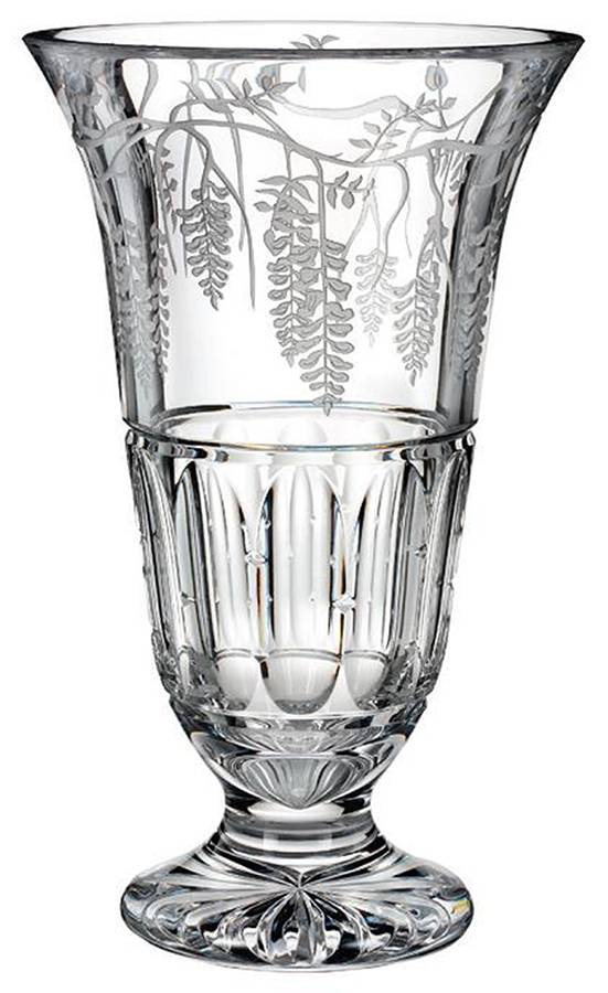 Flora & Fauna 14" Footed Vase by Waterford Crystal-1
