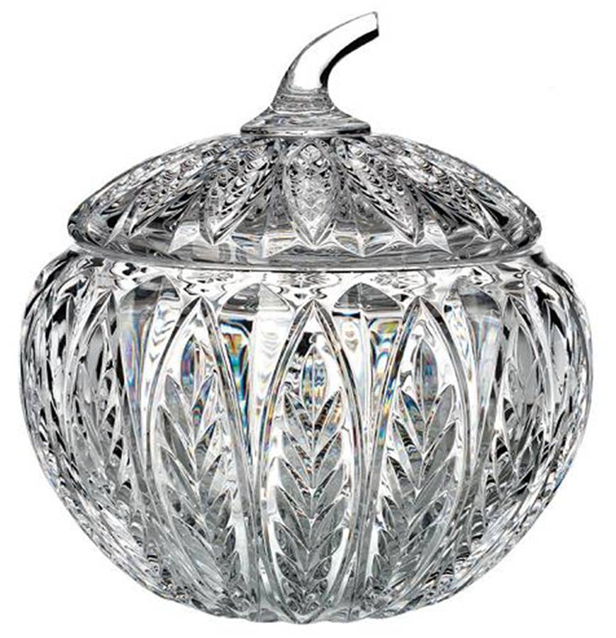 Flora & Fauna Centerpiece Bowl & Lid by Waterford Crystal-1