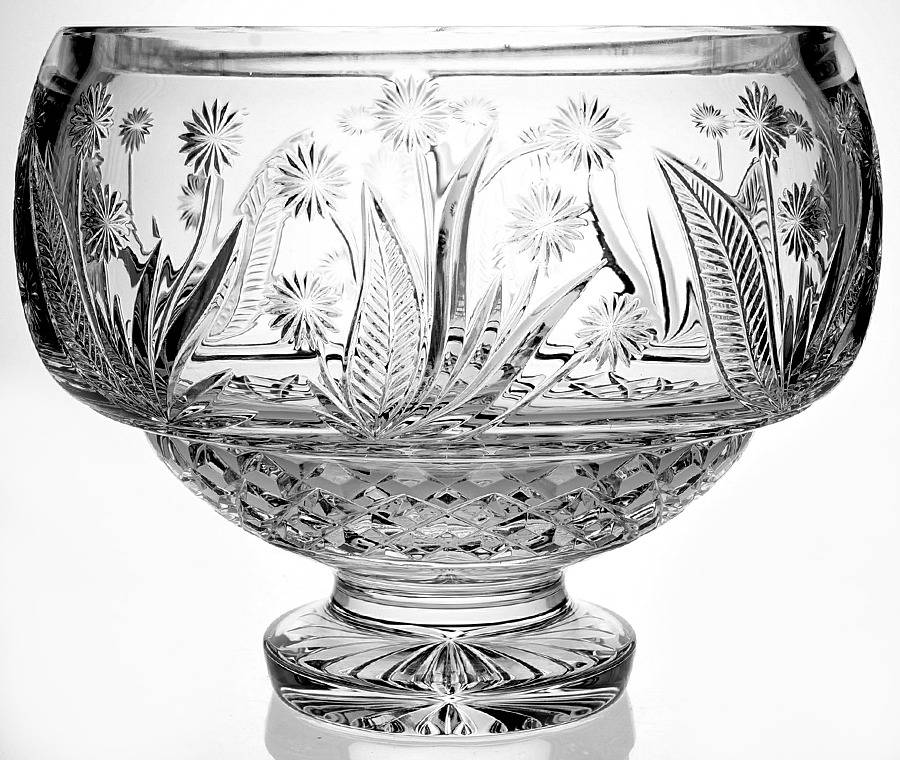 Flora & Fauna 10" Footed Bowl by Waterford Crystal-1