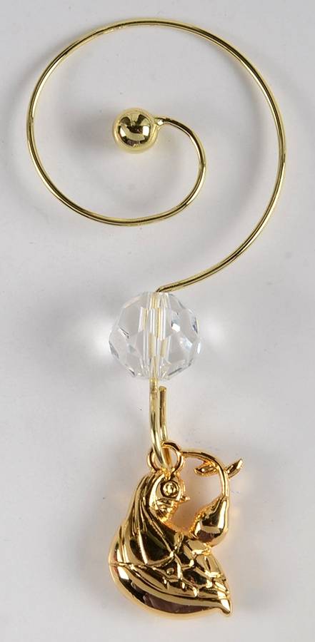 Lismore Twelve Days of Christmas Gold Charm for Fluted Champagne by Waterford Crystal-1