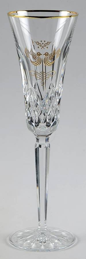 Lismore Twelve Days of Christmas Gold Fluted Champagne No Charm by Waterford Crystal-1
