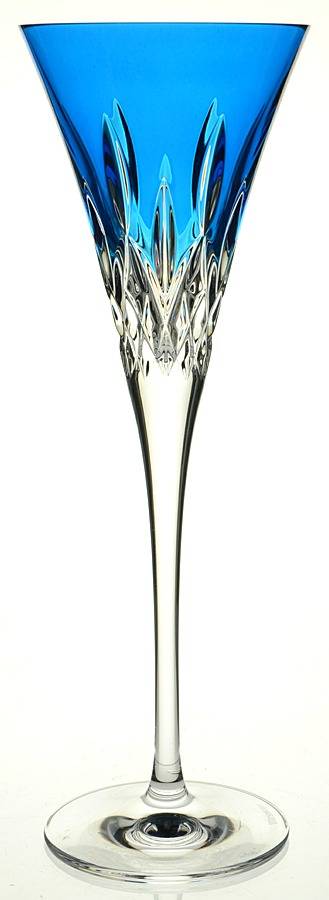 Lismore Pops Cobalt Blue Fluted Champagne by Waterford Crystal-1