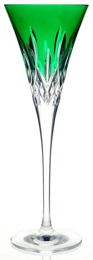Lismore Pops Emerald Green Fluted Champagne by Waterford Crystal-1