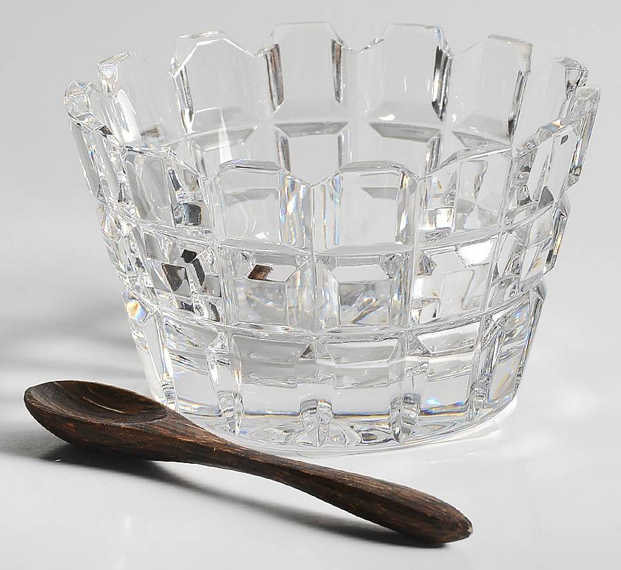 Blodwyn Salt Dip & Wood Spoon by William Yeoward-1