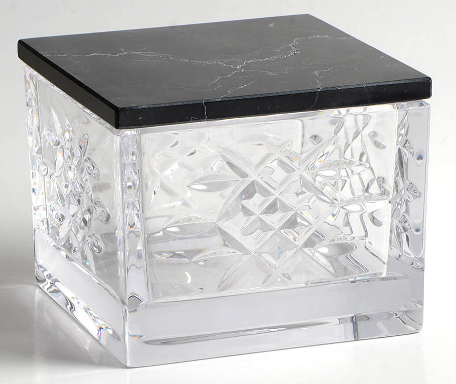 Lismore Short Stories 4" Square Box & Lid by Waterford Crystal-1