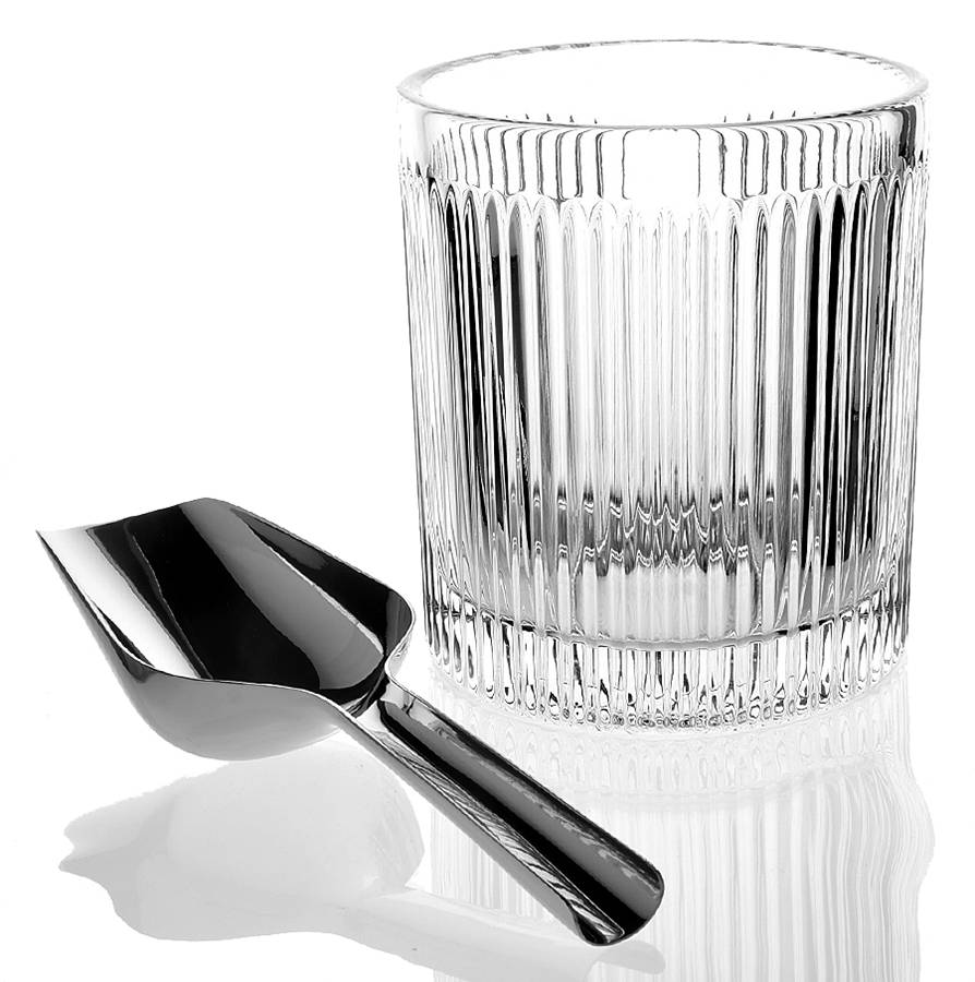 Short Stories Ice Bucket & Metal Scoop by Waterford Crystal-1